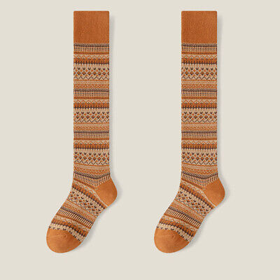 3/1Pairs Women Fashion Mid-Calf Socks Warm Retro Hosiery Stocking Leg Warmer-image