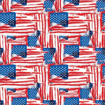 Carolina Creative Bandanna (Painted American Flag) Patriotic 22