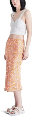 NWT Steve Madden Mindy Skirt   Satin OrangeBlossom Size Medium Retail $79-image