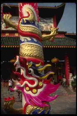 057040 Giant Joss Sticks Burning At Siong Lim Temple Complex A4 Photo Print-image