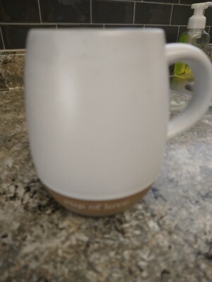 Creative Co-op Stoneware Mug /Cup 2tone 'Cup of Love'  16oz-image