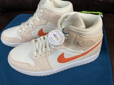New Jordan 1 Mid SE Corduroy Sail Pink Size US Women’s 10/8.5M DA8009-108 No Box-image