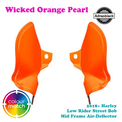 Wicked Orange Pearl Mid Frame Air-Deflector fit 18+ Harley Low Rider-image
