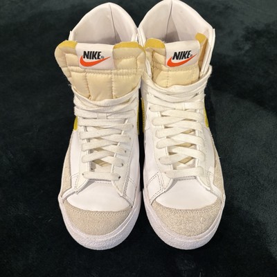 Nike Blazer '77 Essential Mid White Opti Yellow - Size 7 Very good condition-image