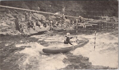 Slalom Championship White Water Canoe Race Sullivan Co Pennsylvania Postcard Z12-image