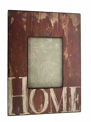 Creative Co-op “HOME” Red Picture Photo Frame Farmhouse Rustic Country 5