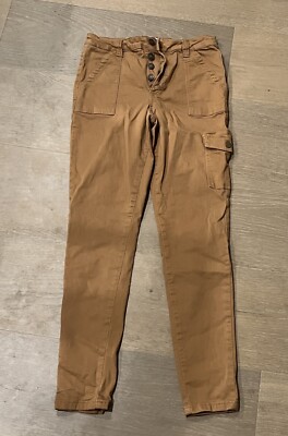 Forever 21 Orange Mid Rise Cargo Pants Womens Size 27-image