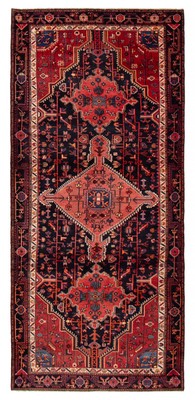 Traditional Hand-Knotted Geometric Area Rug 4'7