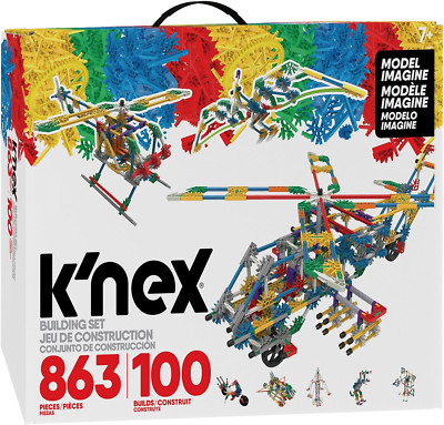 K’NEX Imagine: 100 Model Building Set – 863 Pieces, STEM Learning Creative Co...-image