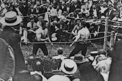 John L Sullivan vs Jake Kilrain  4x6 photo -image