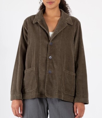 CP Shades Joss Wide Wale Corduroy Shirt Olive Green Shacket Shirt Jacket L-image