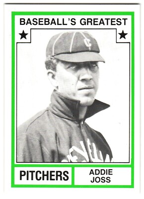 Addie Joss 1982 TCMA Greatest Sluggers Card #43 Green Boarders-image