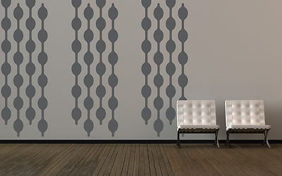 Mid Century Modern Decal, Geometric Wall Decal, Retro Wall Decal, Modern Decor-image