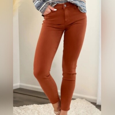 Dear John Size 32 Joyrich Mid Rise Skinny Jeans NEW NWT Henna Burnt Orange-image