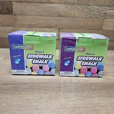 2 BOXES Creativity Street Sidewalk Chalk Washable/Nontoxic 20 Pc 4