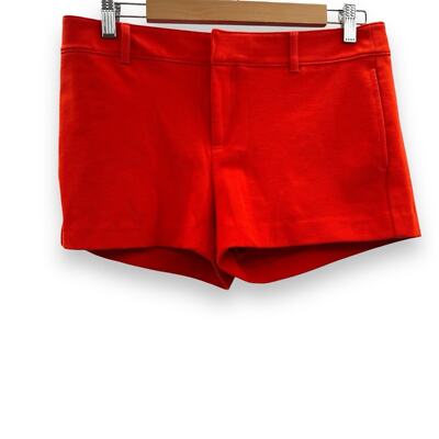 Banana Republic Red-Orange Soft Comfy Mid Rise Dressy Shorts Sz 6-image