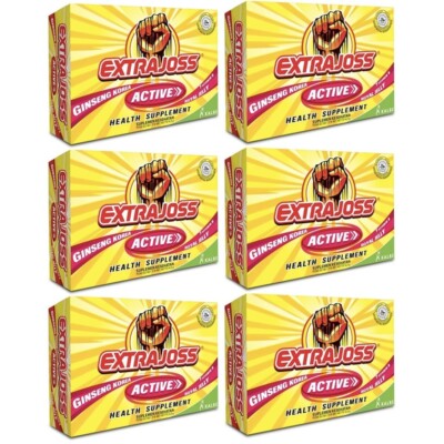 Extra Joss, Energy Drink Powder, Active, 12sachet (Pack of 6)-image