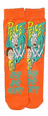 Rick and Morty Casual, Novelty, Crew Socks- 1 Pair, Brand NEW, Comedy, Unisex-image
