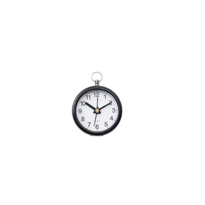 Creative Co-op Black Metal Clock with Magnet Standard Wall Clock-image