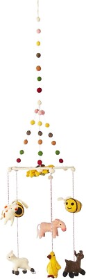Baby Mobile Felt Animal Mobile Farm Nursery Decor Hanging Wool Creative Co-op-image