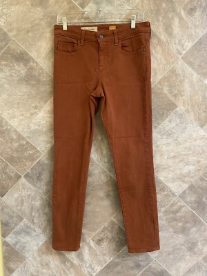 Pilcro and The Letter Press Jeans Women's 29 Burnt Orange Stet Skinny Mid Rise-image