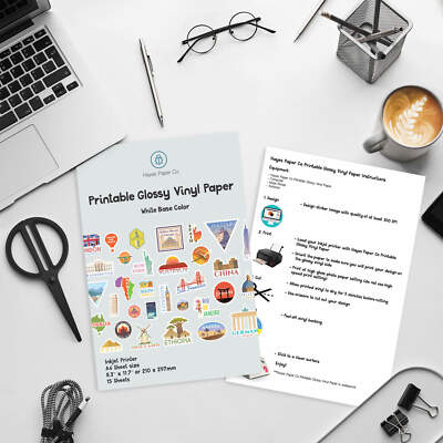 Hayes Paper Co. Glossy White Vinyl Paper-image