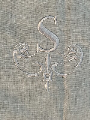 Creative Co-op Hemstiched Linen Tea Towel w/ 