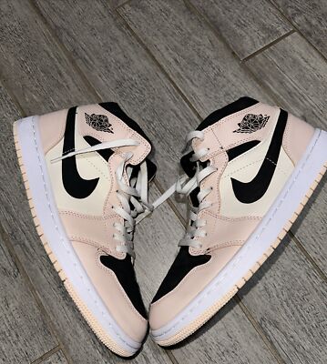 Size 11 - Jordan 1 Mid Barely Orange Needs  Shoe Lace's-image