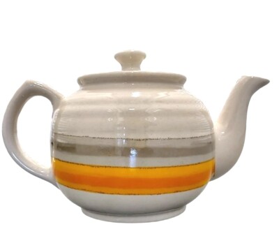 Vintage Mid-Century Teapot Pottery Stoneware Japan Lid 6