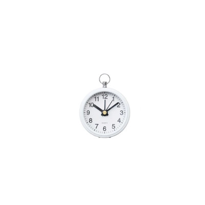 Creative Co-op White Metal Clock with Magnet Standard Wall Clock-image