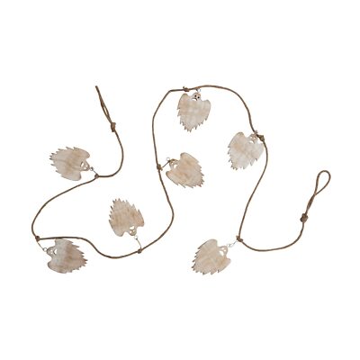 Creative Co-Op Jute and Mango Wood Ghost Garland, White-image