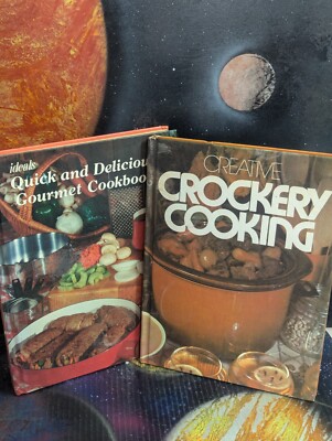 Two Creative Crockery 1977 Graham & Ideals Quick and Delicious Gourmet Cookbooks-image