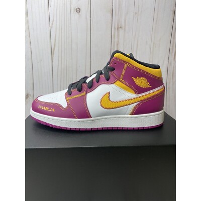 Nike Air Jordan 1 Mid Day of the Dead GS Youth Size 7Y Pink Orange DC0500 100-image