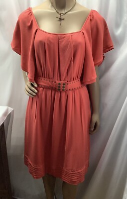 Shashanna Orange Dress Belted Womens Size 8 MMT230401/MB4-image