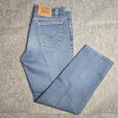 Vintage 1996 Orange Tab Levi Jeans Size 36x29-image