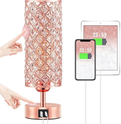 Lamparas De Mesa Luces Elegante Modernas Cristal Para Sala Dormitorio Cocina-image