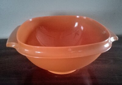 Vintage Tupperware Servalier Bowl No Lid 836 Orange 7