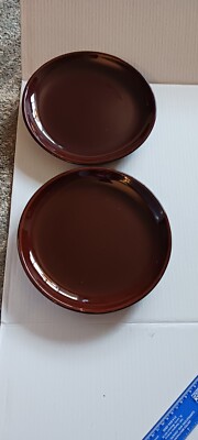 McCoy Rare Art Pottery  Mesa Brown Dinner Plates 9 3/4