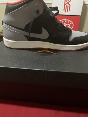 NIKE Air Jordan 1 Mid Black/Cement Grey-Fire Red DQ8426 006 MEN'S SZ 13 FASTSHIP-image