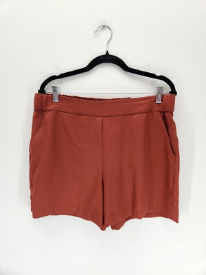 Nine West Soft Shorts Womens Large Burnt Orange Brown Mid Rise-image