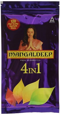 Incense Sticks Genuine Mangaldeep Insence Joss 4 in 1 Mix Match Fragrance-image