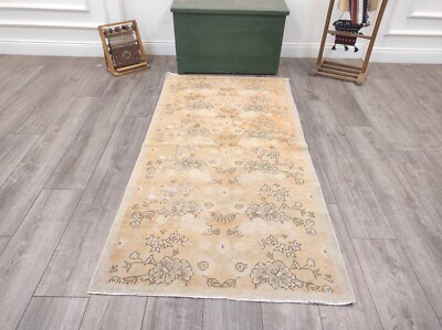 Orange Area Rug, Orange Turkish Rug, Antique Rug, Vintage Rug, 3.1x6.3 ft-image