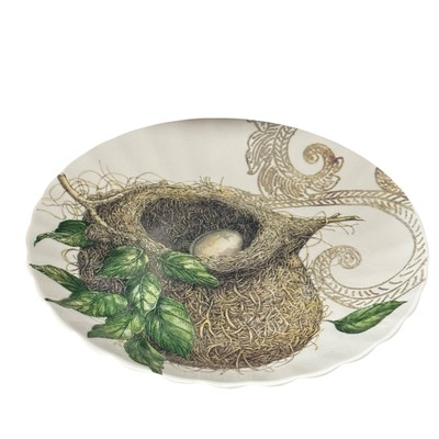 Tim Coffey Creative Co-Op Stoneware Plate Birds Nest With Egg-image