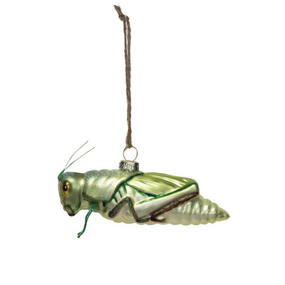 Creative Co-op Grasshopper Glass Ornament Bauble-image