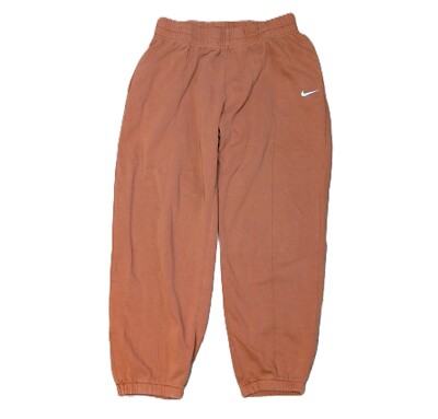 Nike Sportswear Womens Loose Fleece Jogger Mid Waisted Sweatpants Orange XL-image