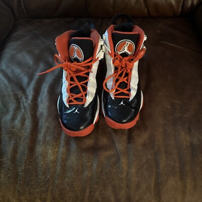 Size 6 (GS) - Jordan 6 Rings Mid White Black Team Orange-image