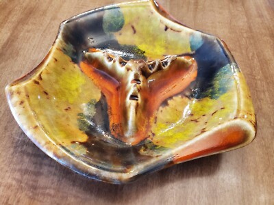 Vintage CALIFORNIA POTTERY Mid Century GLAZED ASHTRAY # 526 Free Shipping EUC-image
