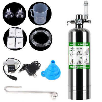 CO2 Generator Aquarium Plants Cylinder Carbon Dioxide Reactor Stainless Steel US-image