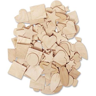 Creativity Street Natural Wood Shapes - 1000 Piece Assortment-image