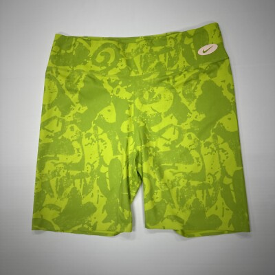Nike One Luxe Icon Clash Mid-Rise Orange Training Shorts Size XL DM7627-321-image
